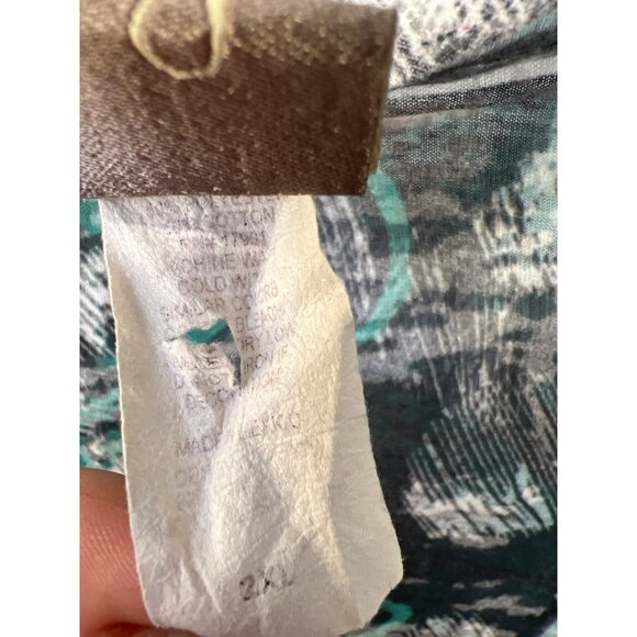 Cruel Girl V Neck Graphic Tee Womens 2XL Gray & Teal Abstract Design Cotton Blen - Picture 3 of 6